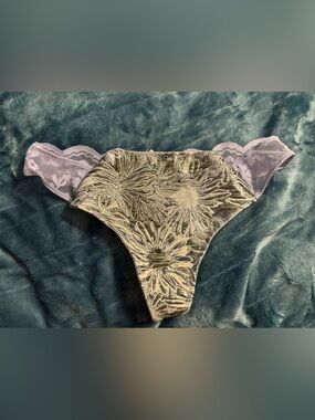 Victoria's Secret Lavender Lace  Bikini Brief with Silver Accents nwt 5/25